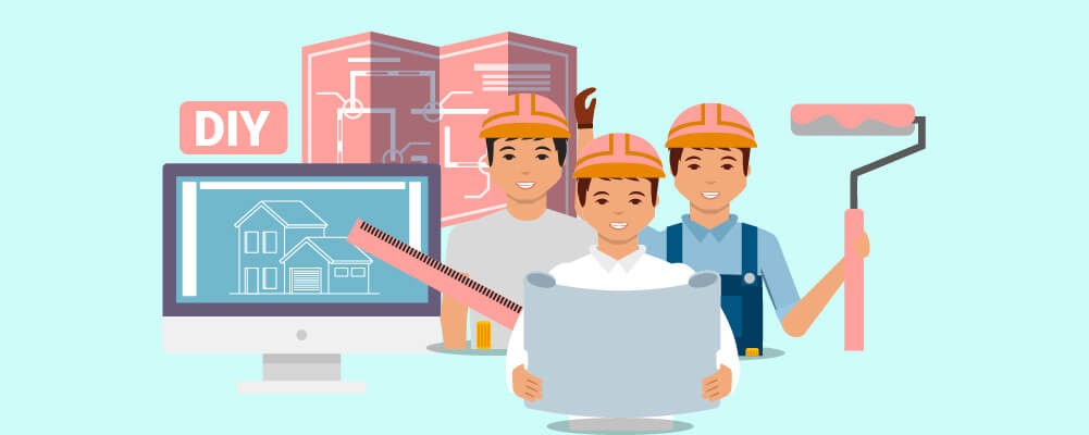 A group of three planning to build their DIY House