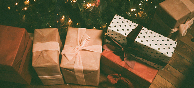 presents under the christmas tree
