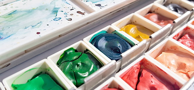 Handmade watercolor paints