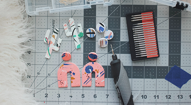 how to make clay earrings
