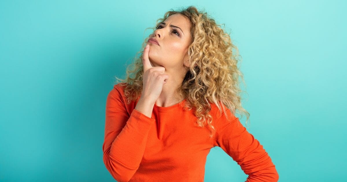 confused woman have to choose something,concept of options,confusion,decision