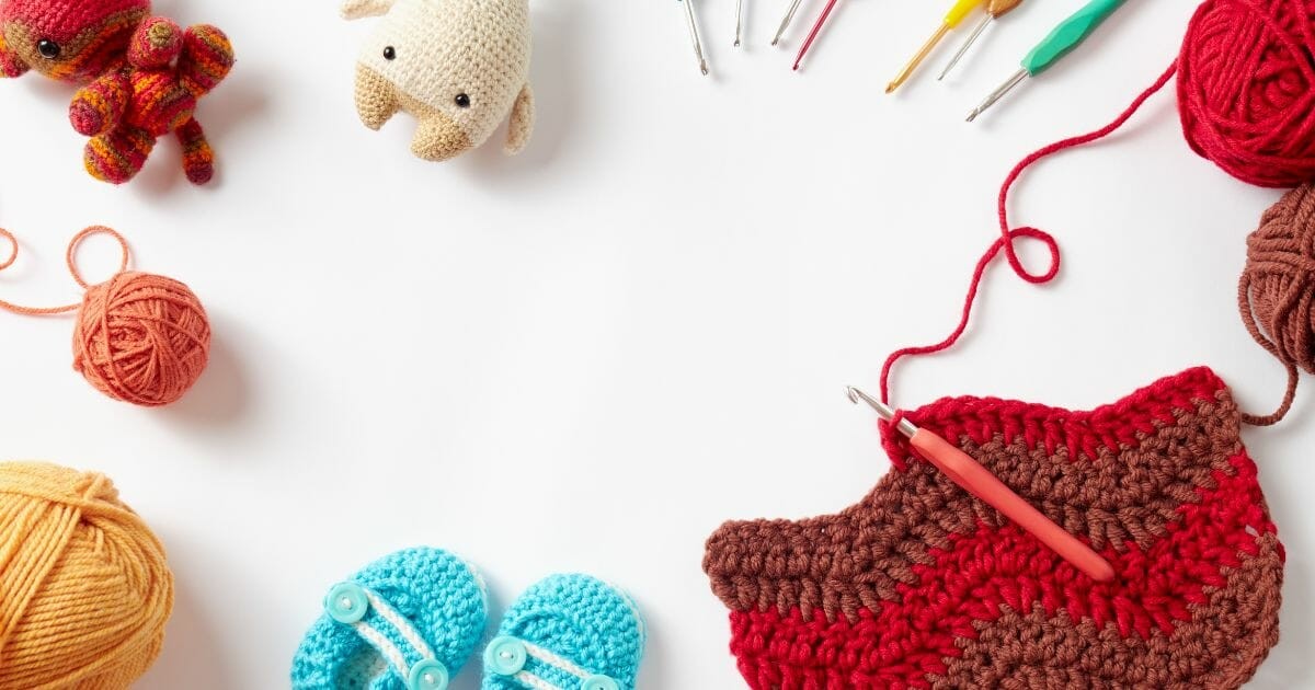 colorful crochet project