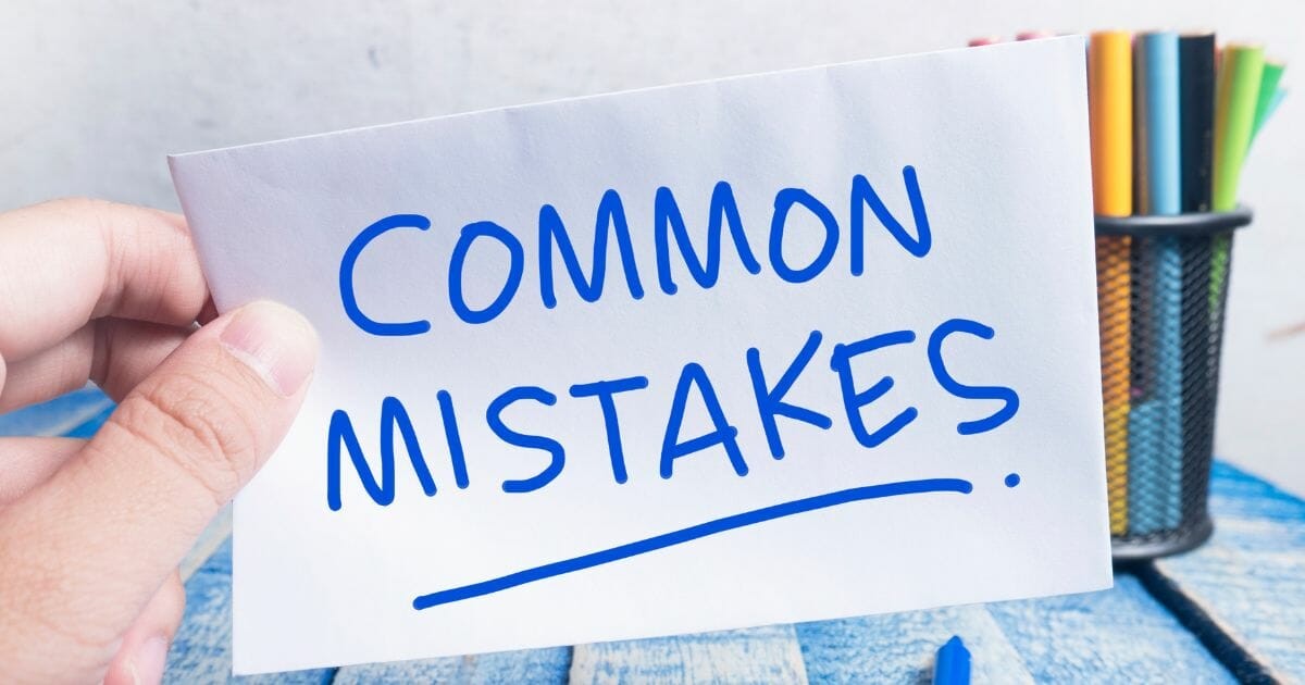 common mistakes