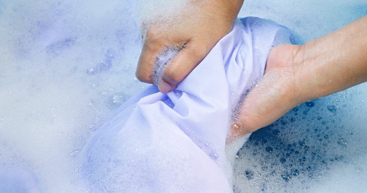 washing clothes by hand